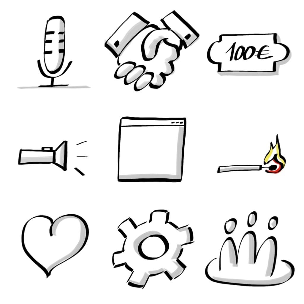 Sketchnote Icon Set 9x9